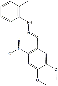 2-nitro-4,5-dimethoxybenzaldehyde (2-methylphenyl)hydrazone Struktur