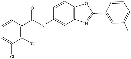 2,3-dichloro-N-[2-(3-methylphenyl)-1,3-benzoxazol-5-yl]benzamide Struktur