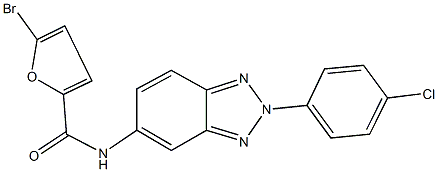 5-bromo-N-[2-(4-chlorophenyl)-2H-1,2,3-benzotriazol-5-yl]-2-furamide Struktur