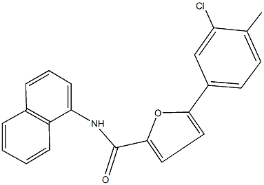 5-(3-chloro-4-methylphenyl)-N-(1-naphthyl)-2-furamide Struktur