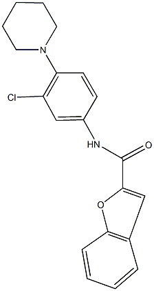 N-[3-chloro-4-(1-piperidinyl)phenyl]-1-benzofuran-2-carboxamide Struktur