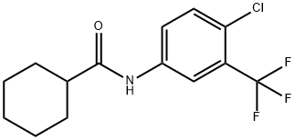 N-[4-chloro-3-(trifluoromethyl)phenyl]cyclohexanecarboxamide Struktur