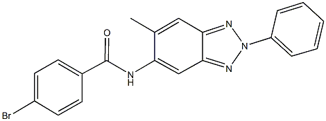 4-bromo-N-(6-methyl-2-phenyl-2H-1,2,3-benzotriazol-5-yl)benzamide Struktur