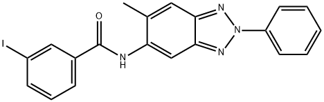 3-iodo-N-(6-methyl-2-phenyl-2H-1,2,3-benzotriazol-5-yl)benzamide Struktur