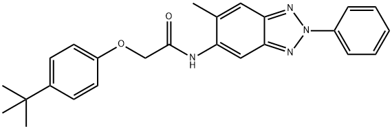 2-(4-tert-butylphenoxy)-N-(6-methyl-2-phenyl-2H-1,2,3-benzotriazol-5-yl)acetamide Struktur