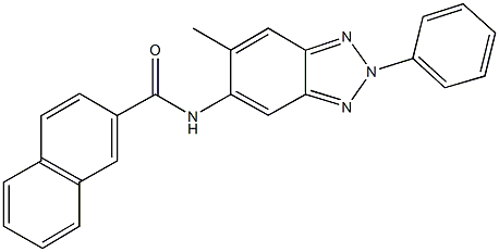 N-(6-methyl-2-phenyl-2H-1,2,3-benzotriazol-5-yl)-2-naphthamide Struktur