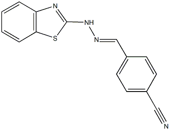 4-[2-(1,3-benzothiazol-2-yl)carbohydrazonoyl]benzonitrile Struktur