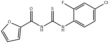 N-(4-chloro-2-fluorophenyl)-N'-(2-furoyl)thiourea Struktur