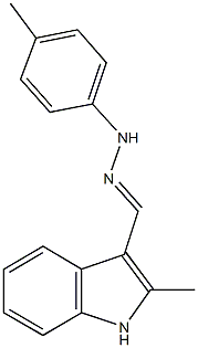 2-methyl-1H-indole-3-carbaldehyde (4-methylphenyl)hydrazone Struktur