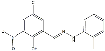 5-chloro-2-hydroxy-3-nitrobenzaldehyde (2-methylphenyl)hydrazone Struktur