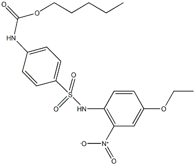 pentyl 4-({4-ethoxy-2-nitroanilino}sulfonyl)phenylcarbamate Struktur