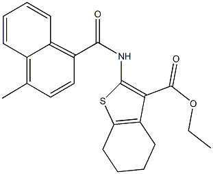 ethyl 2-[(4-methyl-1-naphthoyl)amino]-4,5,6,7-tetrahydro-1-benzothiophene-3-carboxylate Struktur