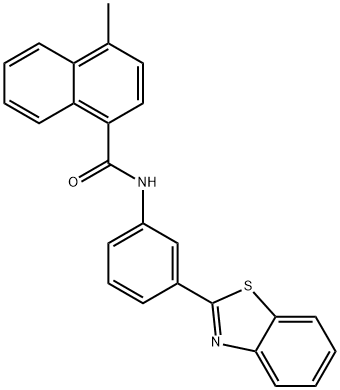 N-[3-(1,3-benzothiazol-2-yl)phenyl]-4-methyl-1-naphthamide Struktur