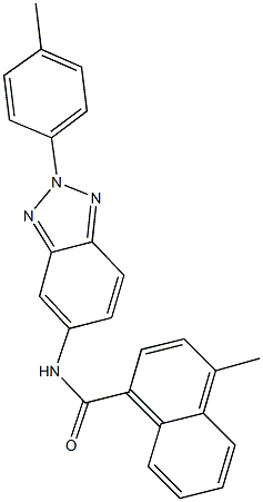 4-methyl-N-[2-(4-methylphenyl)-2H-1,2,3-benzotriazol-5-yl]-1-naphthamide Struktur