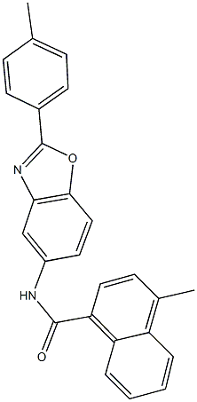 4-methyl-N-[2-(4-methylphenyl)-1,3-benzoxazol-5-yl]-1-naphthamide Struktur