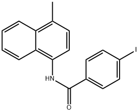 4-iodo-N-(4-methyl-1-naphthyl)benzamide Struktur