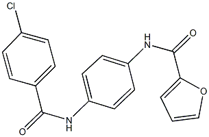 N-{4-[(4-chlorobenzoyl)amino]phenyl}-2-furamide Struktur