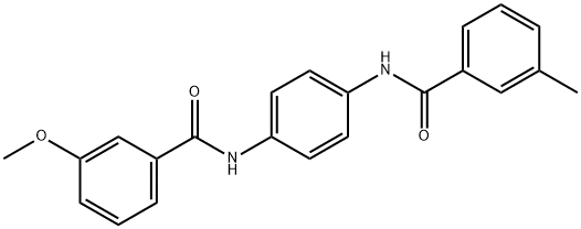 3-methoxy-N-{4-[(3-methylbenzoyl)amino]phenyl}benzamide Struktur