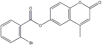 4-methyl-2-oxo-2H-chromen-6-yl 2-bromobenzoate Struktur