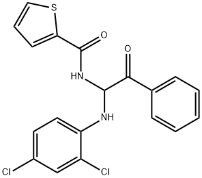 N-[1-(2,4-dichloroanilino)-2-oxo-2-phenylethyl]-2-thiophenecarboxamide Struktur