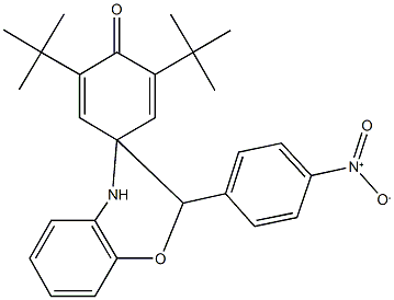 2',6'-ditert-butyl-2-(4-nitrophenyl)-3,4-dihydrospiro(2H-[1,4]benzoxazine-3,4'-[2,5]cyclohexadiene)-1'-one Struktur