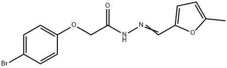 2-(4-bromophenoxy)-N'-[(5-methyl-2-furyl)methylene]acetohydrazide Struktur