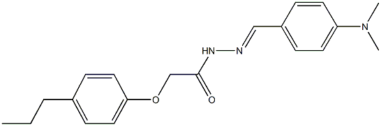 N'-[4-(dimethylamino)benzylidene]-2-(4-propylphenoxy)acetohydrazide Struktur