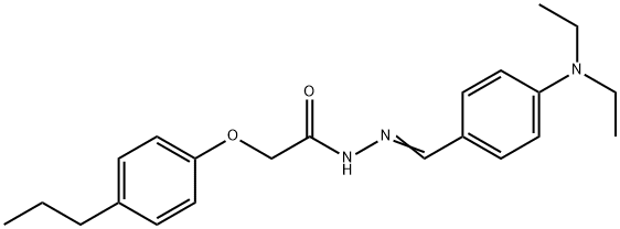 N'-[4-(diethylamino)benzylidene]-2-(4-propylphenoxy)acetohydrazide Struktur