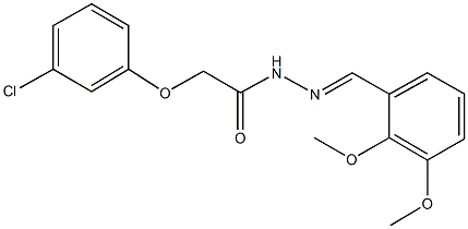 2-(3-chlorophenoxy)-N'-(2,3-dimethoxybenzylidene)acetohydrazide Struktur