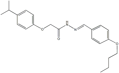 N'-(4-butoxybenzylidene)-2-(4-isopropylphenoxy)acetohydrazide Struktur