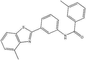 3-methyl-N-[3-(4-methyl-1,3-benzothiazol-2-yl)phenyl]benzamide Struktur