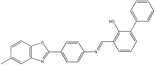 3-({[4-(5-methyl-1,3-benzoxazol-2-yl)phenyl]imino}methyl)[1,1'-biphenyl]-2-ol Struktur