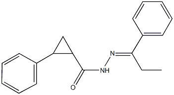 2-phenyl-N'-(1-phenylpropylidene)cyclopropanecarbohydrazide Struktur