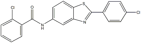 2-chloro-N-[2-(4-chlorophenyl)-1,3-benzothiazol-5-yl]benzamide Struktur