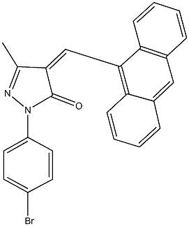 4-(9-anthrylmethylene)-2-(4-bromophenyl)-5-methyl-2,4-dihydro-3H-pyrazol-3-one Struktur