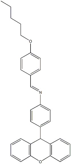 N-[4-(pentyloxy)benzylidene]-N-[4-(9H-xanthen-9-yl)phenyl]amine Struktur