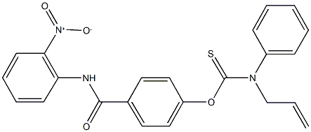 O-[4-({2-nitroanilino}carbonyl)phenyl] allyl(phenyl)thiocarbamate Struktur