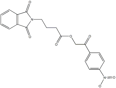 2-{4-nitrophenyl}-2-oxoethyl 4-(1,3-dioxo-1,3-dihydro-2H-isoindol-2-yl)butanoate Struktur