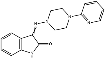 3-{[4-(2-pyridinyl)-1-piperazinyl]imino}-1,3-dihydro-2H-indol-2-one Struktur