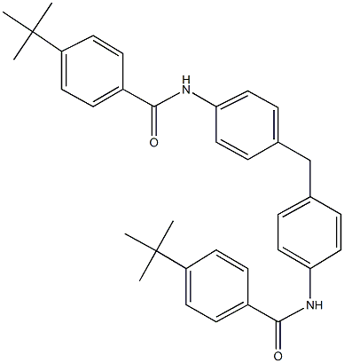 4-tert-butyl-N-(4-{4-[(4-tert-butylbenzoyl)amino]benzyl}phenyl)benzamide Struktur