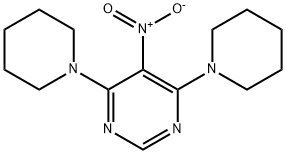 5-nitro-4,6-di(1-piperidinyl)pyrimidine Struktur