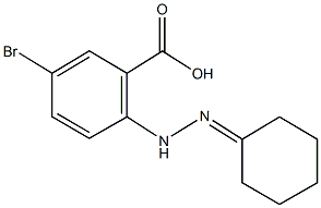 5-bromo-2-(2-cyclohexylidenehydrazino)benzoic acid Struktur