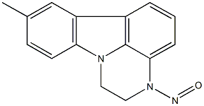 8-methyl-3-nitroso-2,3-dihydro-1H-pyrazino[3,2,1-jk]carbazole Struktur