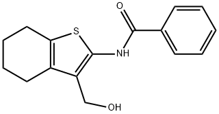 N-[3-(hydroxymethyl)-4,5,6,7-tetrahydro-1-benzothien-2-yl]benzamide Struktur