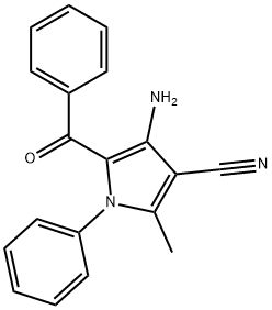 4-amino-5-benzoyl-2-methyl-1-phenyl-1H-pyrrole-3-carbonitrile Struktur