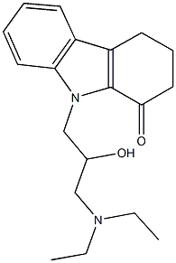 9-[3-(diethylamino)-2-hydroxypropyl]-2,3,4,9-tetrahydro-1H-carbazol-1-one Struktur