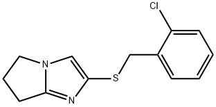 2-chlorobenzyl 6,7-dihydro-5H-pyrrolo[1,2-a]imidazol-2-yl sulfide Struktur