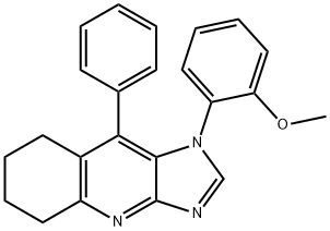 methyl 2-(9-phenyl-5,6,7,8-tetrahydro-1H-imidazo[4,5-b]quinolin-1-yl)phenyl ether Struktur