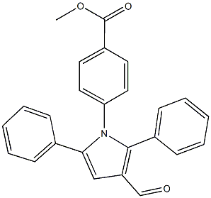 methyl 4-(3-formyl-2,5-diphenyl-1H-pyrrol-1-yl)benzoate Struktur