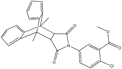 methyl 2-chloro-5-(1,8-dimethyl-16,18-dioxo-17-azapentacyclo[6.6.5.0~2,7~.0~9,14~.0~15,19~]nonadeca-2,4,6,9,11,13-hexaen-17-yl)benzoate Struktur